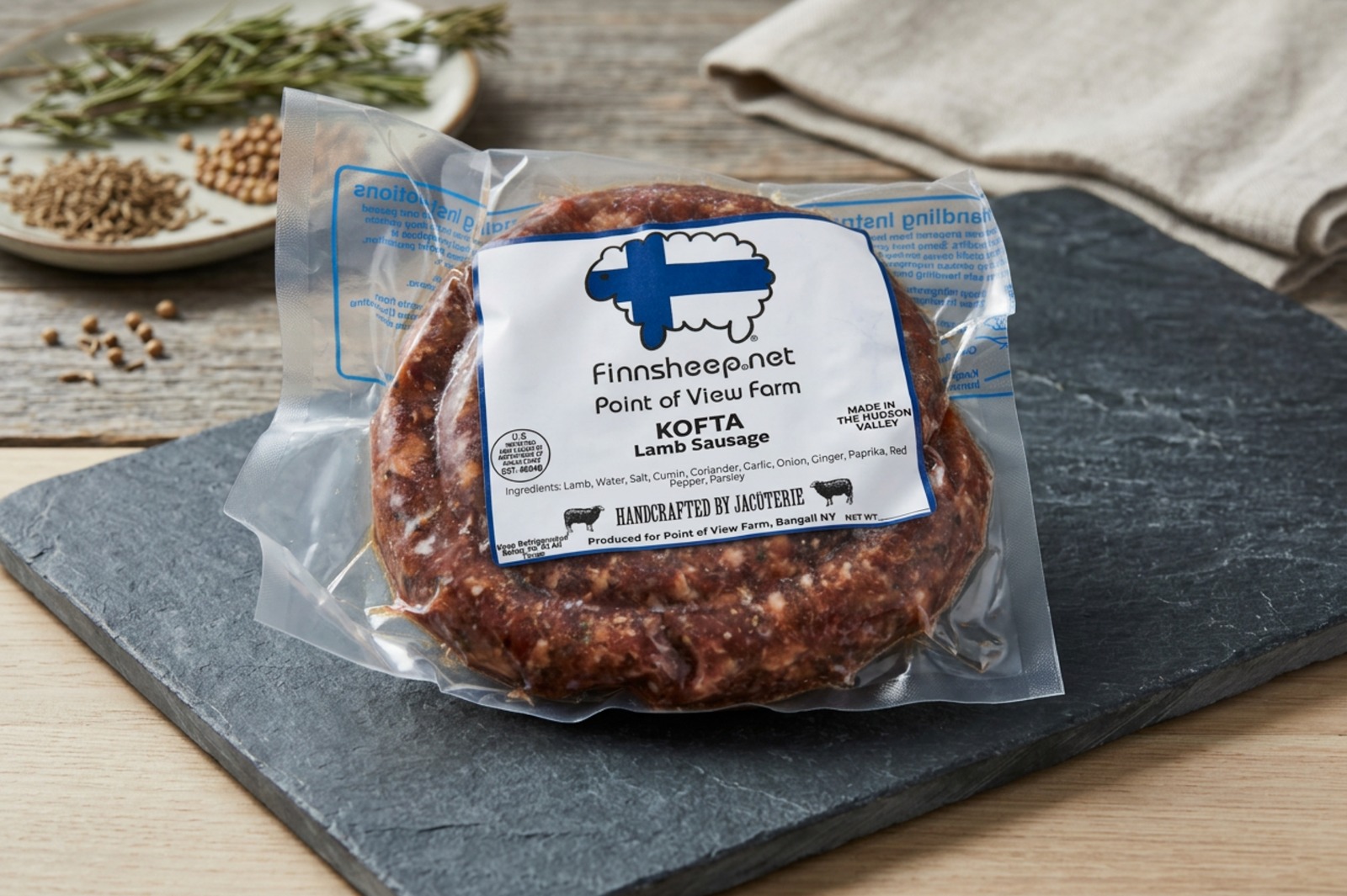 Finnsheep Handmade KOFTA Lamb Sausage Links