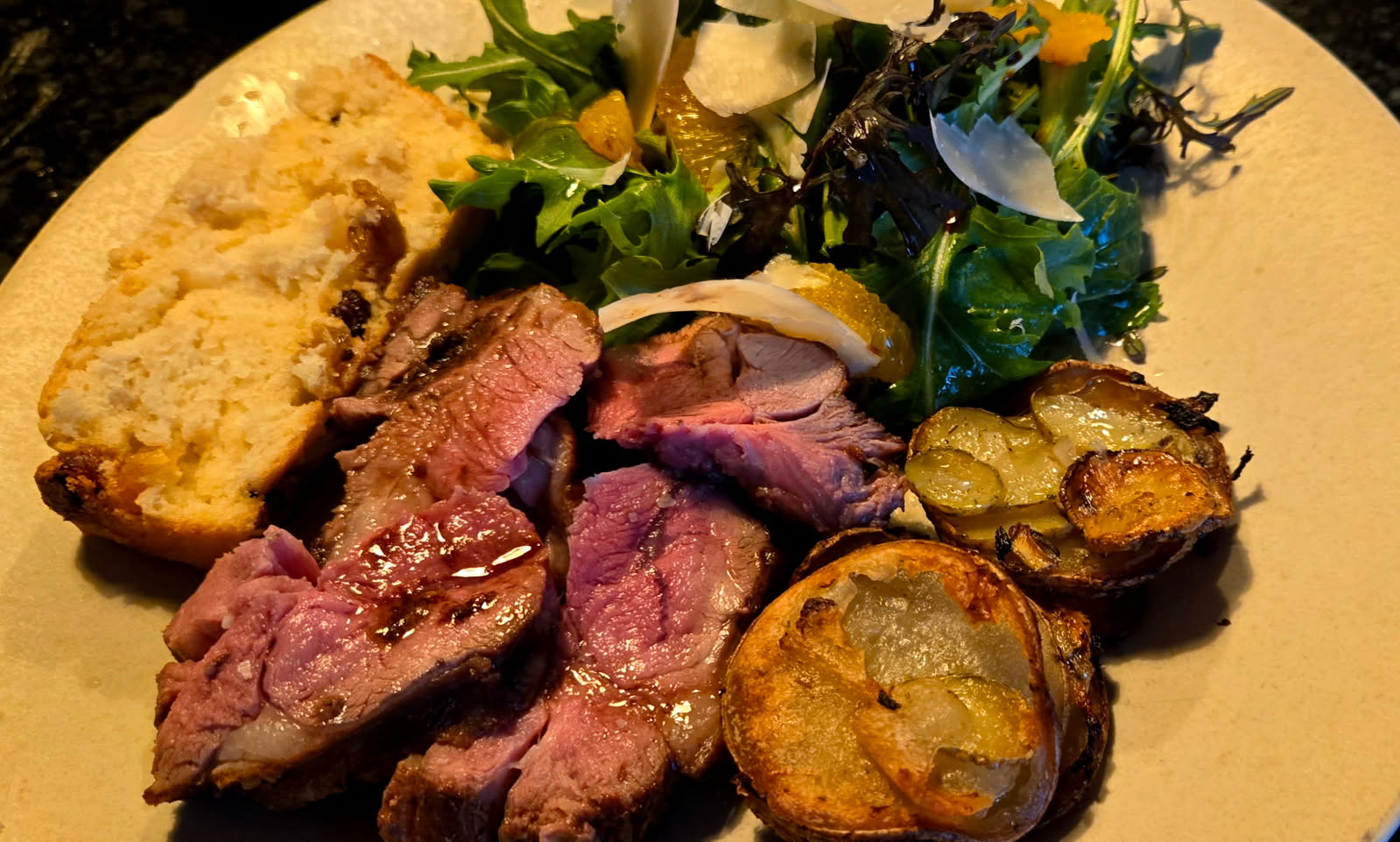 Finnsheep lamb cooked and ready to share at the table
